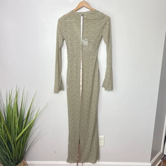 NWT House of CB Giovanna Musk Lace Long Sleeve Maxi Dress Cut Out Small Sexy - Picture 7 of 14